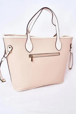Best Ażurowa Torebka Shopper Na Ramię K3160 Beżowa Torebki Nobo|Torebki Klasyczne