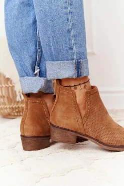 Sale Boto Ażurowe Botki Z Wycięciami Camel Clever