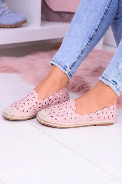 Hot Boto Ażurowe Espadryle W Kwiaty Lu Boo Różowe