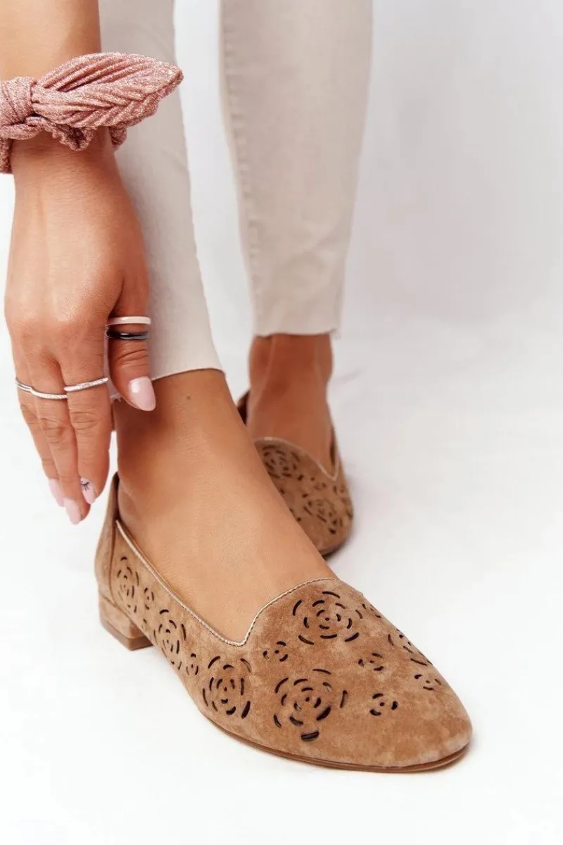 Hot Buty Sergio Leone Ażurowe Mokasyny Sergio Leone BL627 Rude