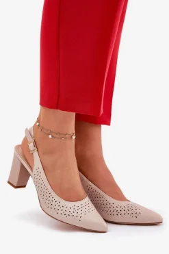 Sandały Ażurowe|Sandały Na Słupku><noscript><img width=