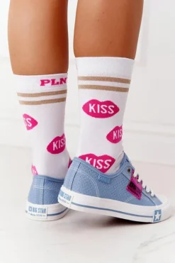 Ażurowe Trampki Damskie BIG STAR FF274037 Niebieskie Damskie Trampki Damskie Big Star|Trampki Damskie Niskie