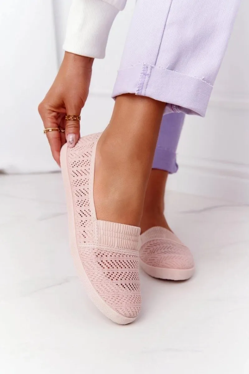Ażurowe Wsuwane Tenisówki Slip-On Różowe Chillout Damskie Trampki Damskie Slip-On