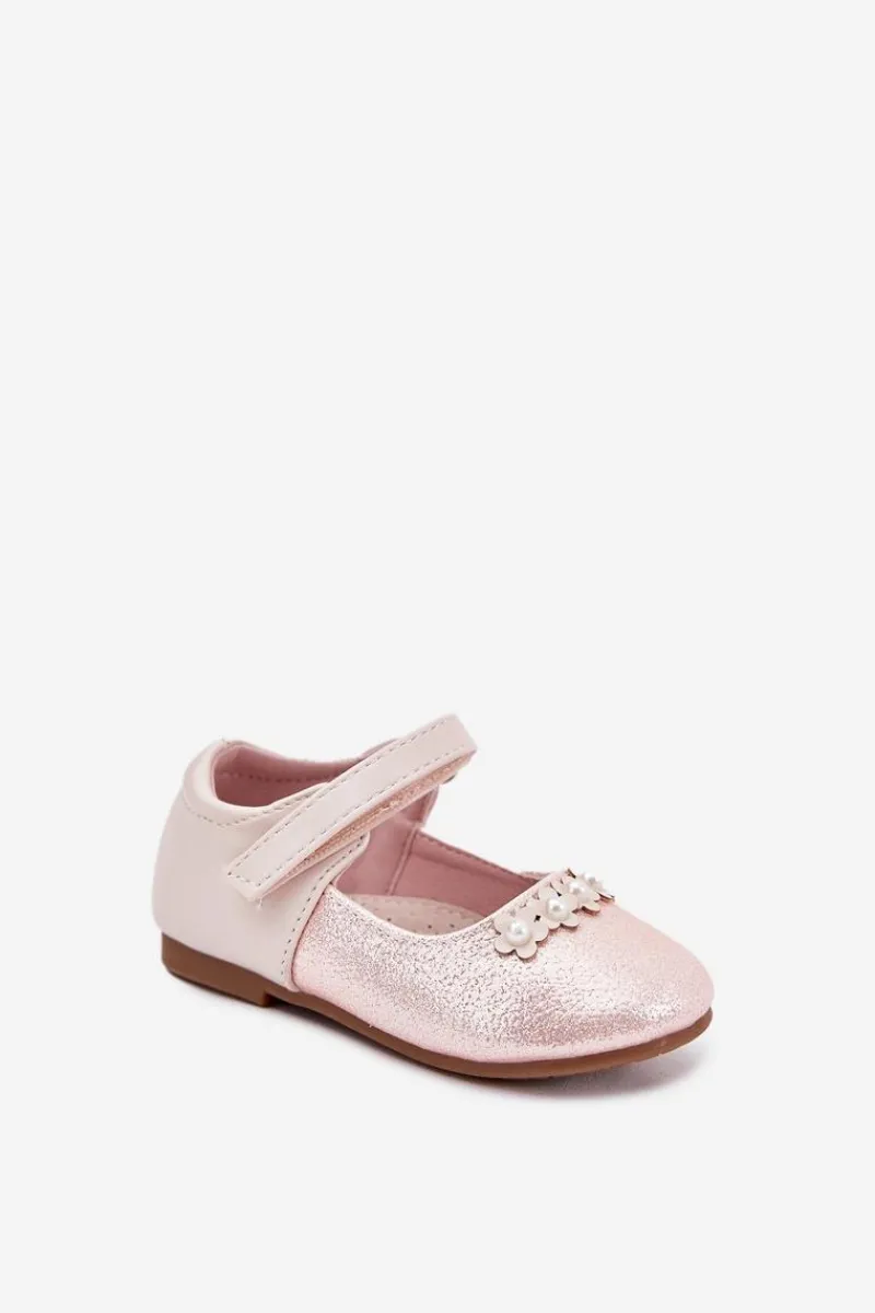 Best Balerinki Dziecięce Na Rzep Z Kwiatuszkami Różowe Nikione Dzieci Balerinki Dziecięce