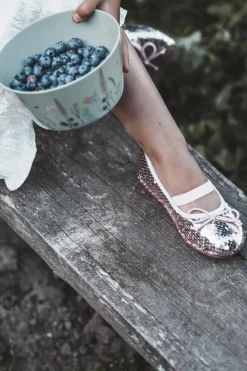 Online Balerinki Dziecięce Ozdobione Cekinami Różowe Weries Dzieci Balerinki Dziecięce