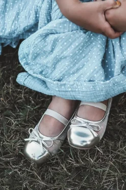 Online Boto Balerinki Dziecięce Z Kokardką Złote Jellema Złoty