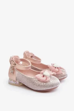 Balerinki Dziecięce>Boto Balerinki Dziecięce Z Kokardą Różowe Nanthea