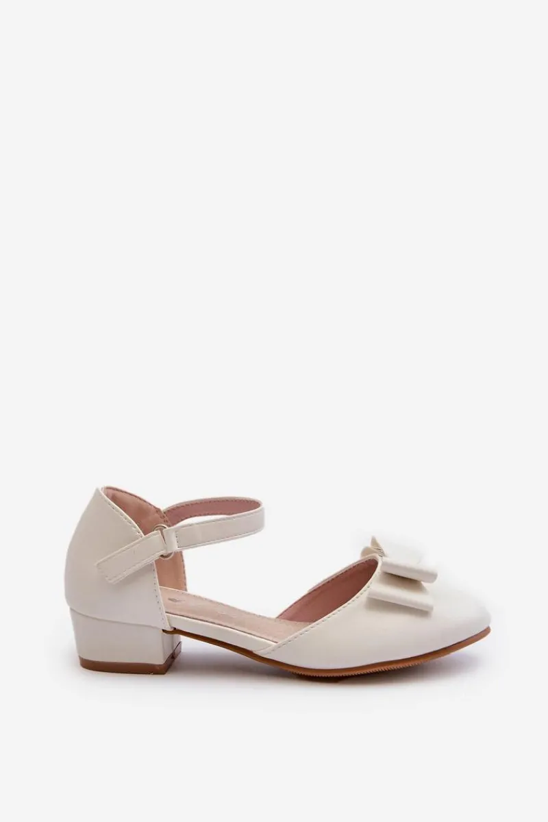 New Balerinki Dziewczęce Z Kokardą Białe Andarifa Dzieci Balerinki Dziecięce