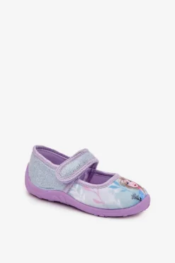 Best Balerinki Kapcie Dziecięce Zapinane Na Rzep Frozen Kraina Lodu Błękitne Olivessa Dzieci Dziewczęce|Balerinki Dziecięce