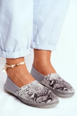 Baleriny Skórzane|Baleriny Klasyczne></noscript>Maciejka Baleriny Damskie Skórzane Szare 01930-66/00-0