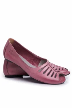 Discount Baleriny Damskie Skórzane Różowe 03497-15 Damskie Baleriny Skórzane|Baleriny Klasyczne