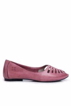 Discount Baleriny Damskie Skórzane Różowe 03497-15 Damskie Baleriny Skórzane|Baleriny Klasyczne