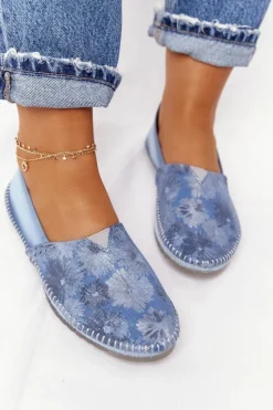 Sale Baleriny Damskie Niebieskie 01930-72/00-0 Damskie Baleriny Skórzane|Baleriny Klasyczne