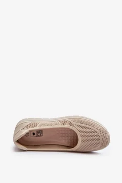 Online Baleriny Na Platformie I Koturnie Beżowe Aviaba Damskie Baleriny Klasyczne