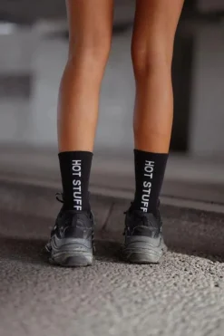 Best Bawełniane Skarpetki Damskie HOT STUFF Czarne Skarpetki|Skarpetki