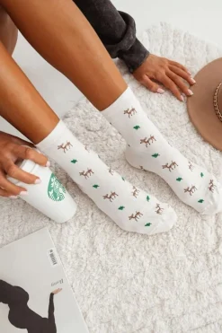 Skarpetki|Skarpetki>Milena Bawełniane Skarpetki Damskie W Sarny Białe