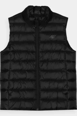 Hot 4F Bezrękawnik Damski Puchowy Ze Stójką WAW24TVJAF139-20S Czarny