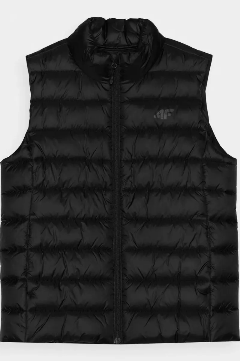 Hot 4F Bezrękawnik Damski Puchowy Ze Stójką WAW24TVJAF139-20S Czarny