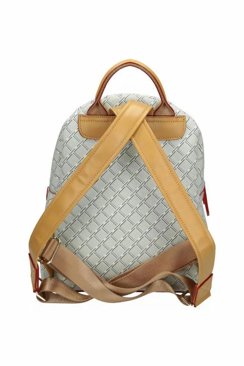 New Nobo Biały Wzorowany Plecak NBAG-F2280-C017 BR