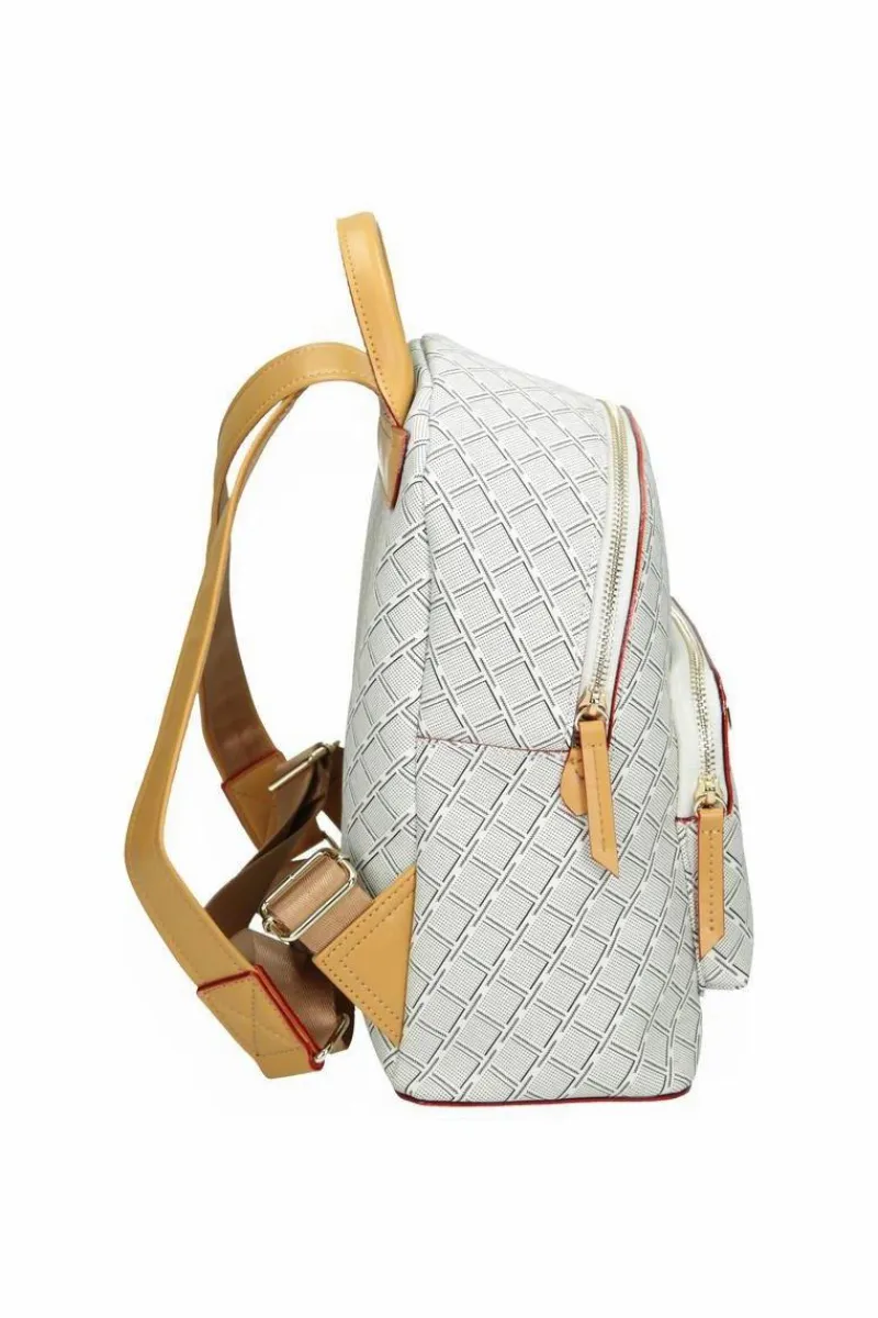 New Nobo Biały Wzorowany Plecak NBAG-F2280-C017 BR