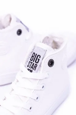 Chłopięce|Dziewczęce>Big Star Shoes Big Star Dziecięce Wysokie Białe Trampki Sneakersy BB374141