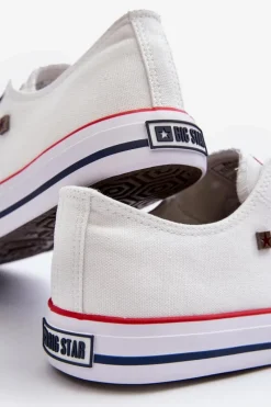 Best Big Star Shoes Big Star Niskie Męskie Białe Trampki T174102 Biały
