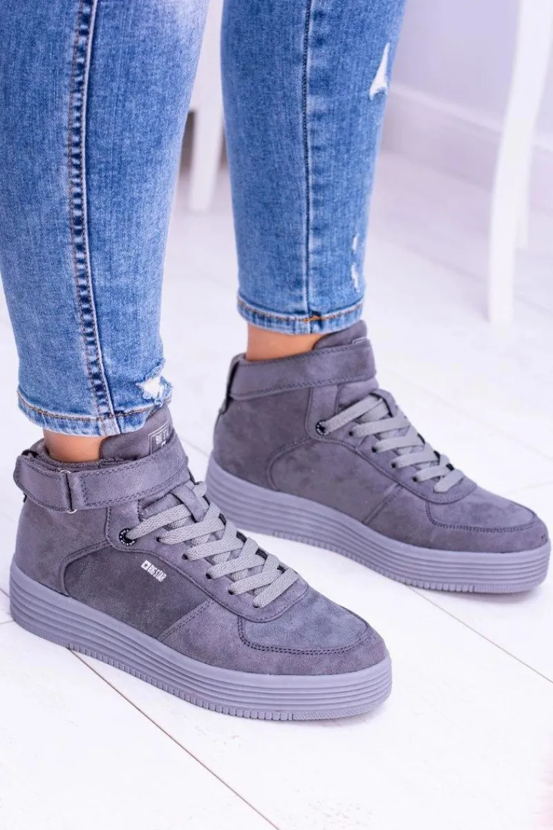 Trampki Damskie Big Star|Big Star>Big Star Shoes Big Star Szare Sneakersy Trampki BB274645