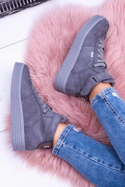 Trampki Damskie Big Star|Big Star>Big Star Shoes Big Star Szare Sneakersy Trampki BB274645