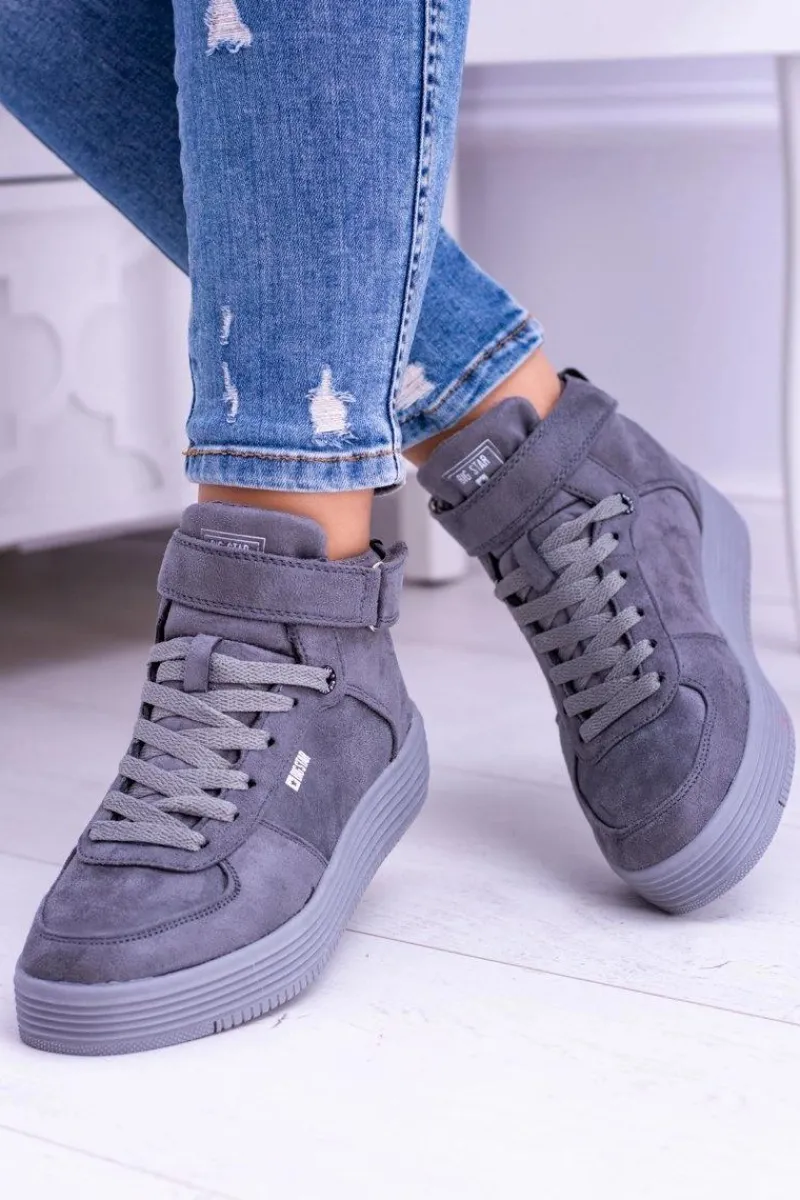 Trampki Damskie Big Star|Big Star>Big Star Shoes Big Star Szare Sneakersy Trampki BB274645