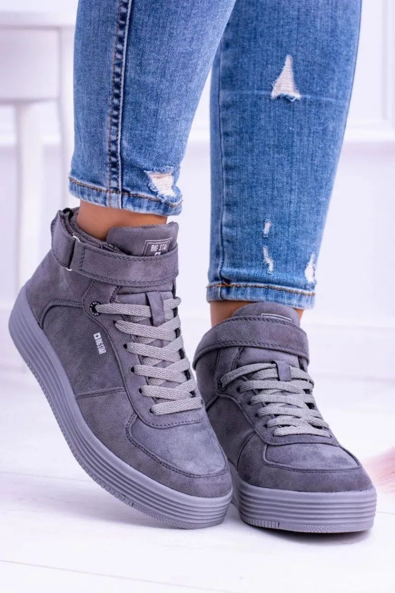 Trampki Damskie Big Star|Big Star>Big Star Shoes Big Star Szare Sneakersy Trampki BB274645