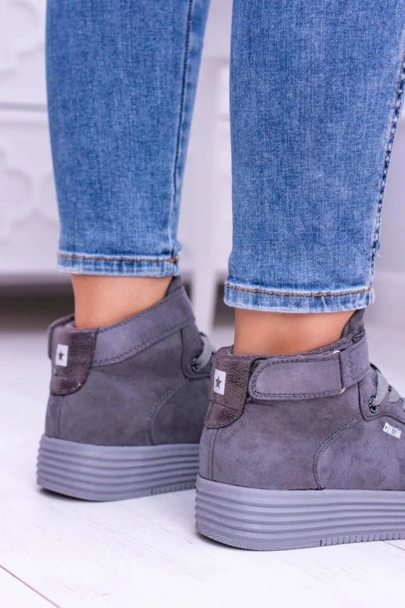 Trampki Damskie Big Star|Big Star>Big Star Shoes Big Star Szare Sneakersy Trampki BB274645