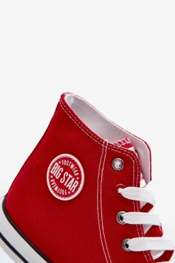 Trampki Męskie Big Star|Trampki Wysokie></noscript>Big Star Shoes Big Star Wysokie Męskie Czerwone Trampki T174104