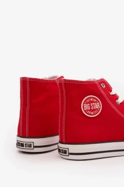 Trampki Męskie Big Star|Trampki Wysokie></noscript>Big Star Shoes Big Star Wysokie Męskie Czerwone Trampki T174104