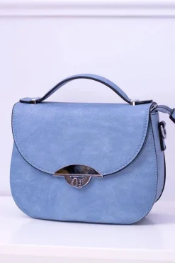 Torebki Kuferki>Boto Błękitna Damska Torebka Listonoszka Kuferek