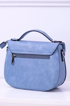 Torebki Kuferki>Boto Błękitna Damska Torebka Listonoszka Kuferek