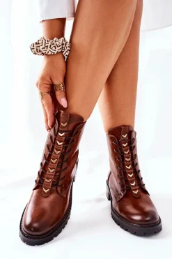 Botki Sznurowane|Botki Zimowe Damskie></noscript>Buty damskie Vinceza Botki Damskie Camel Myroe