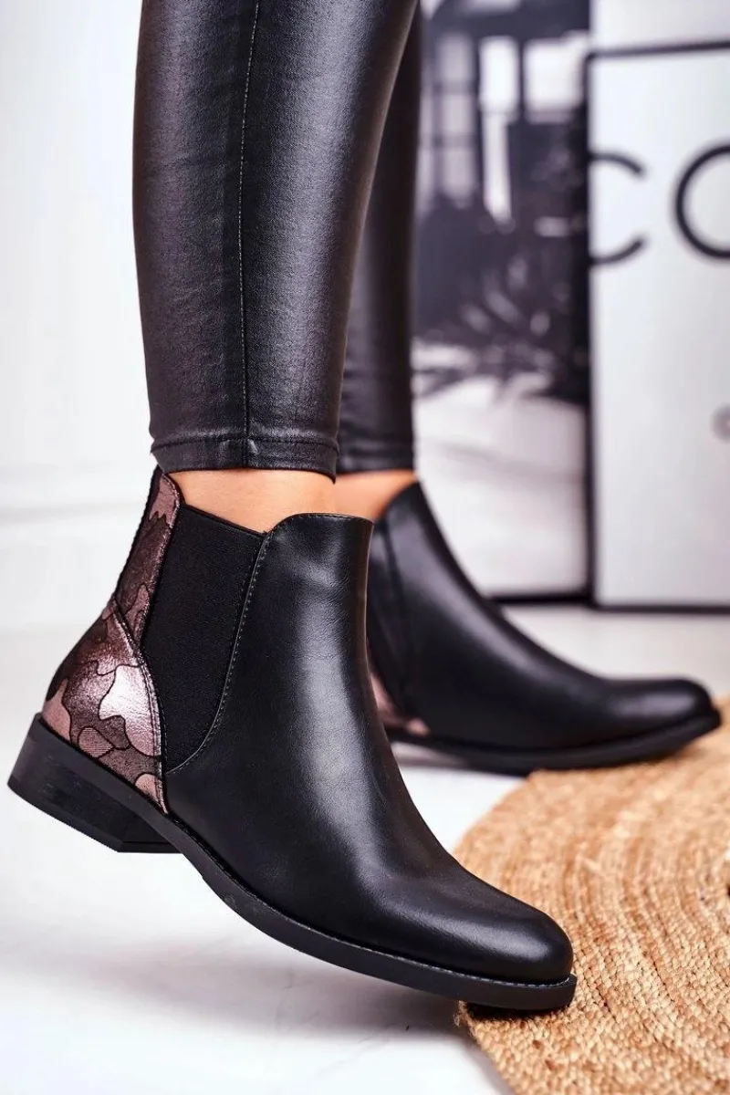 Best Botki Damskie Ciepłe Sztyblety Płaski Obcas Czarne Dibbo Damskie Czarne Botki|Botki Zimowe Damskie