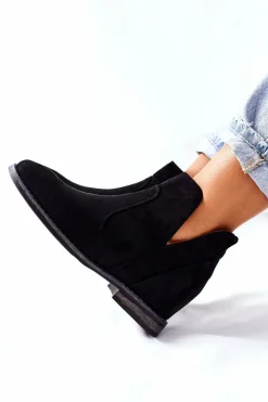 Online Damskie buty S.Barski Botki Damskie Na Koturnie S.Barski Joiva Czarne