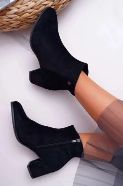 Botki Na Słupku|Botki Zimowe Damskie></noscript>Buty Sergio Leone Botki Damskie Na Obcasie Sergio Leone Czarne BT520