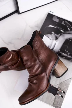 Botki Maciejka|Botki Na Słupku></noscript>Maciejka Botki Damskie Na Słupku Brązowe 04757-02