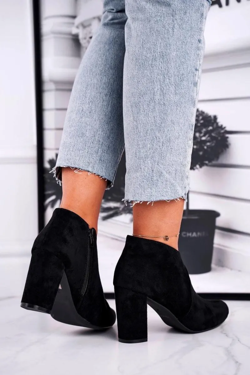 Hot Buty Sergio Leone Botki Damskie Na Słupku Sergio Leone Czarne BT498