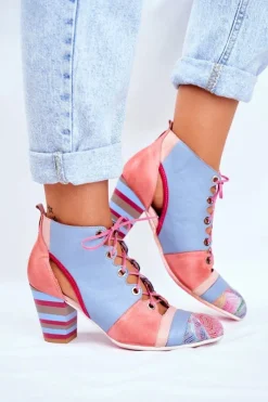 Botki Wiosenne|Botki Maciejka>Maciejka Botki Damskie Na Słupku Skórzane Wiosenne 03938-15