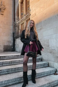 Hot Boto Botki Damskie Na Słupku Z Frędzlami I Marszczeniem Ocieplane Czarne Darlina Czarny