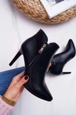 Online Buty Sergio Leone Botki Damskie Na Szpilce Sergio Leone BT502