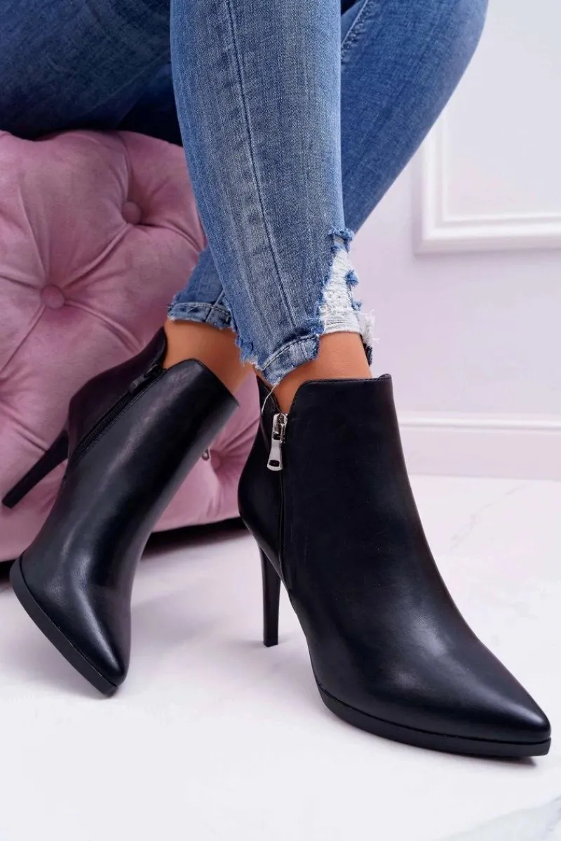 Online Buty Sergio Leone Botki Damskie Na Szpilce Sergio Leone BT502