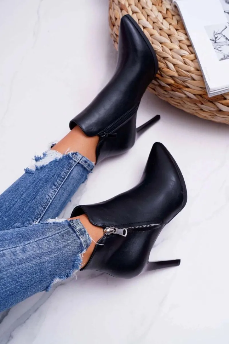 Online Buty Sergio Leone Botki Damskie Na Szpilce Sergio Leone BT502