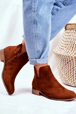 Online Botki Damskie Płaski Obcas Wiosenne Camel Viva Damskie Botki Wiosenne|Brązowe I Beżowe Botki