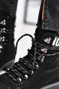 Outlet Botki Damskie Płaski Obcas Na Suwak Czarne Popsi Damskie Botki Zimowe Damskie|Botki Zamszowe