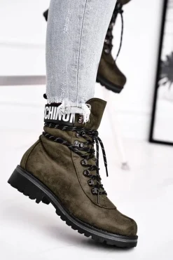 Czarne Botki|Botki Zimowe Damskie><noscript><img width=