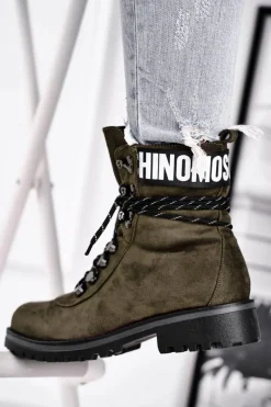 Czarne Botki|Botki Zimowe Damskie><noscript><img width=